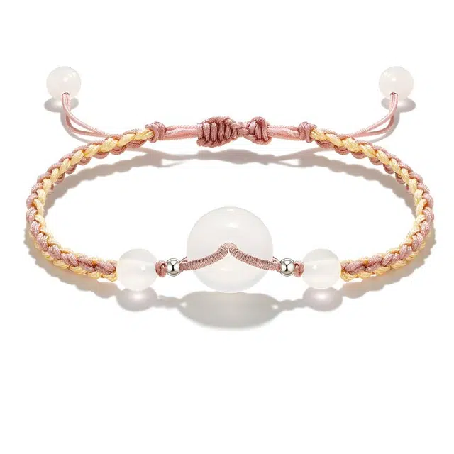 【s925银】 溯源京作 吉祥平安扣 新中式国潮小众设计感手工编织#好运 织物 手绳 男女同款情侣款