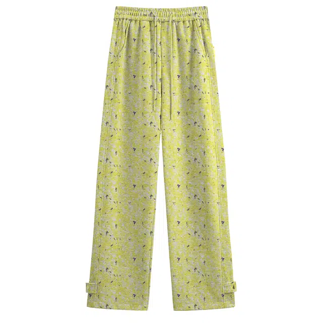 寻星记 秋季 宽松显腿长舒适满印休闲裤 男女同款