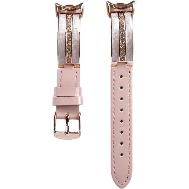 卫欣 表带 小米红米适用 皮质 金属材质 弯片滴胶闪钻男女通用