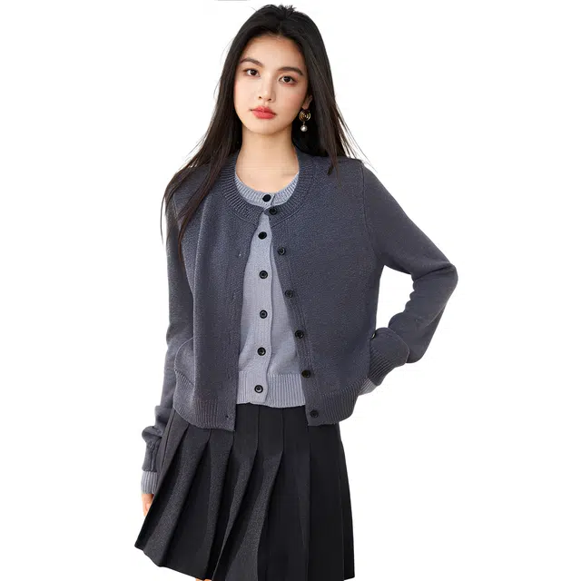 荟萃阁 时尚舒适通勤简约针织衫 女款