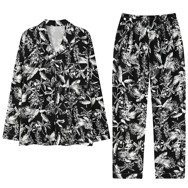 俏霓桐 开衫舒适可外穿家居服睡衣套装 男款