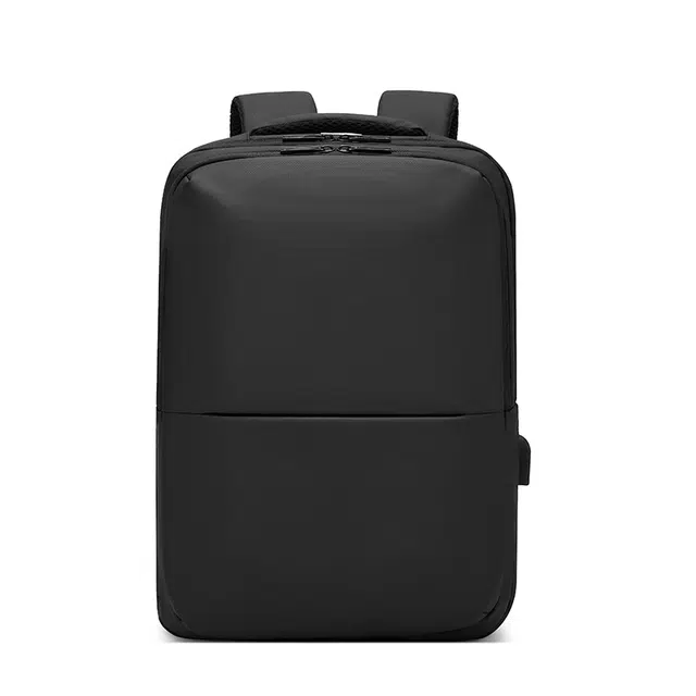 老人头 商务简约时尚潮流大容量 织物  双肩包 常规 男款 黑色