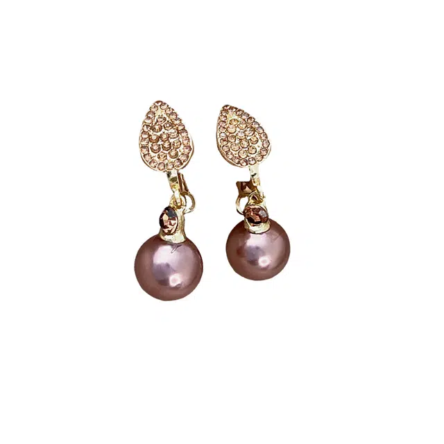 澜耀 莱茵河畔 巨闪珠珠 小众设计轻奢高级感耳饰 铜合金 耳环 女款