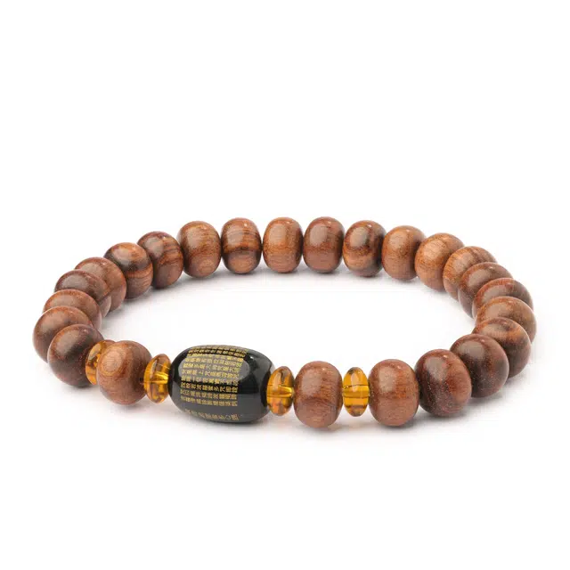 三檀小舍 国风国潮新中式 般若心经招财转运守护 文玩盘玩绕指柔礼盒 花梨木 手串 男女同款情侣款