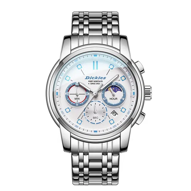 Dickies Urban Outdoor Watch Quartz Steel Strap White Dial Multifunction