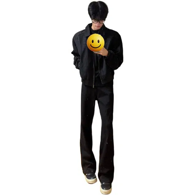 佑麟 美式高街微喇西裤垂坠感高级感痞帅提档裤子显腿长窄版直筒休闲裤西装裤 男女同款