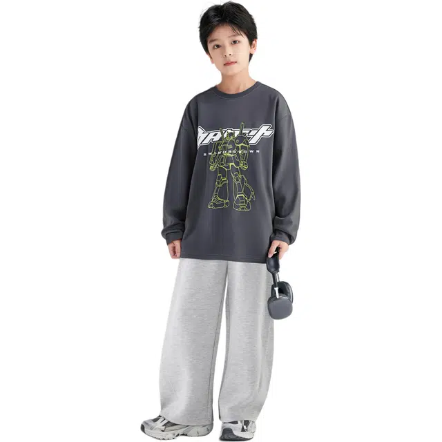 左西长裤 舒适百搭松紧纯色 中小童