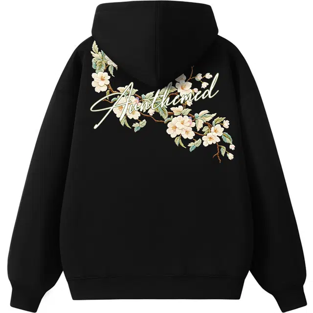 UNthemed Retro Botanical Embroidered Hoodie