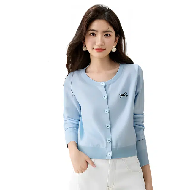 荟萃阁 简约百搭时尚内搭小个子学院风针织衫 女款