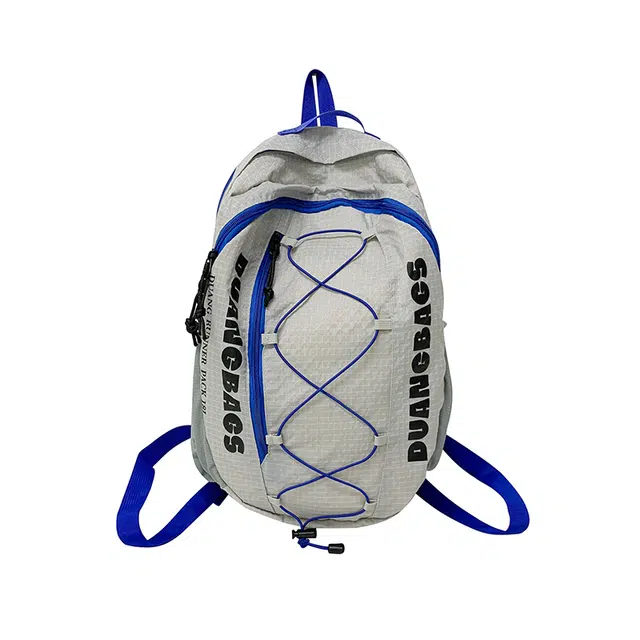 森马 轻便多层 尼龙 双肩包 常规 男女同款情侣款 灰色/蓝色/黑色