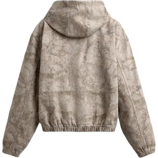 ZARA Casual Hoodie Washed Jacket