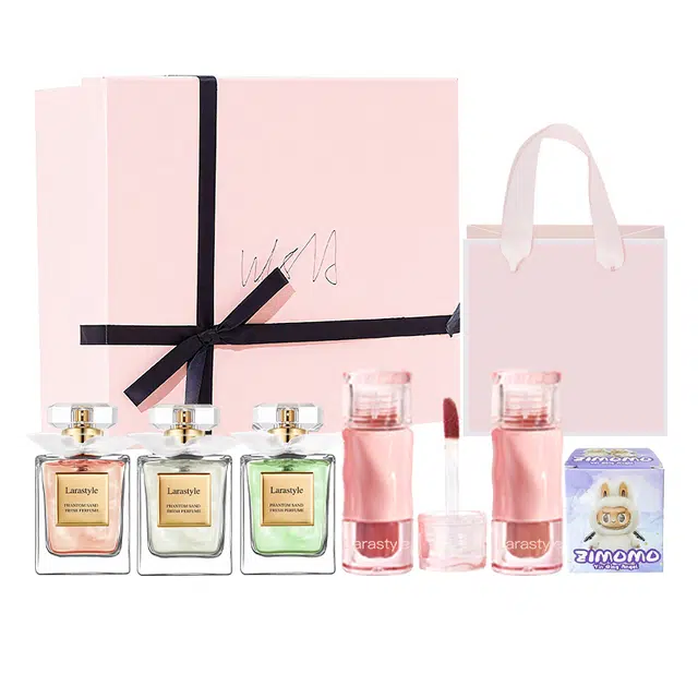 拉雅时代 口红香水礼盒彩妆套装 易上色自然 纯欲玻璃唇雾面哑光不易掉色