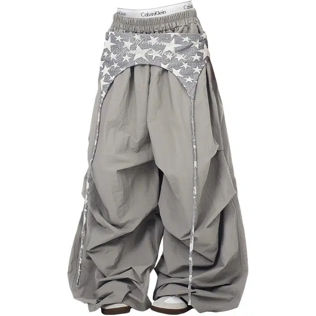 识恩 阔腿裤垂感高级感美式复古休闲裤 女款