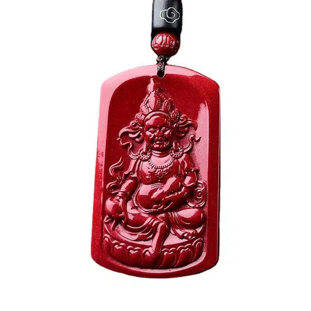 茂琼 黄财神财神小众百搭高级感#好运 朱砂 项链 男女同款情侣款