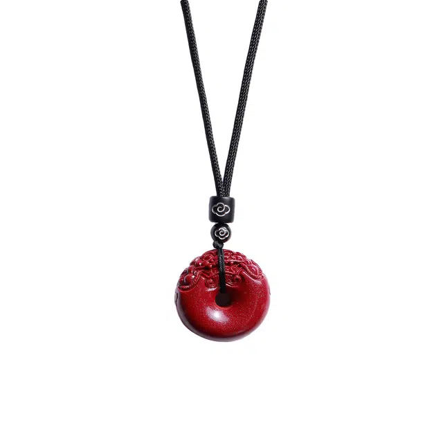 梨云暮雪 一物一证 保证 福气祥云貔貅平安扣招财纳福 转运 八方来财#好运 朱砂 吊坠 男女同款情侣款