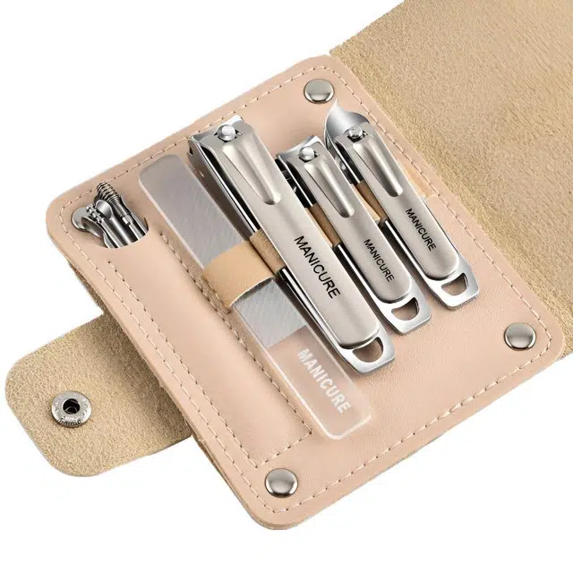 泛瓷 美甲工具 指甲刀十件套装指甲钳套装挖耳勺修脚锉脚刀定义功能指甲刀便携收纳男女通用套装防飞溅剪死皮