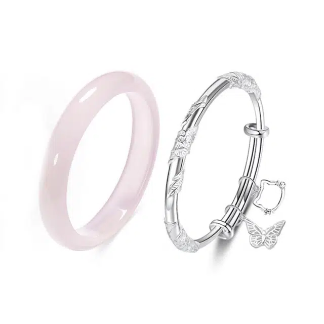 郁馨 招财福猫粉嫩少女心甜心芭比在逃公主一步一响美人镯 可爱小猫莫比乌斯小众高级#好运 琉璃 手镯 女款