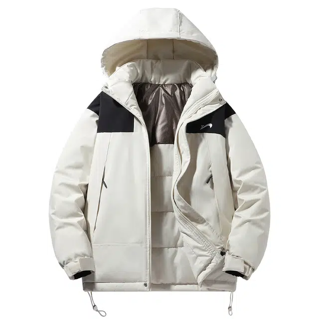 贵人鸟 山系户外纯色连帽宽松落肩加厚面包拉链长袖棉服 男女同款