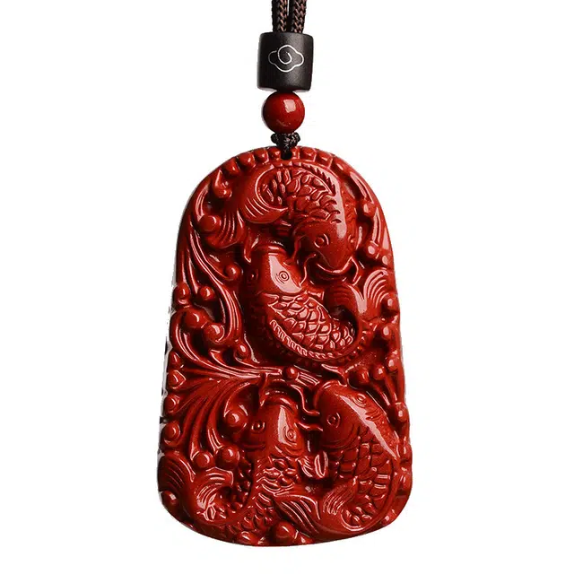 茂琼 鲤鱼跃龙门 小众百搭高级感#好运 朱砂 项链 男女同款情侣款