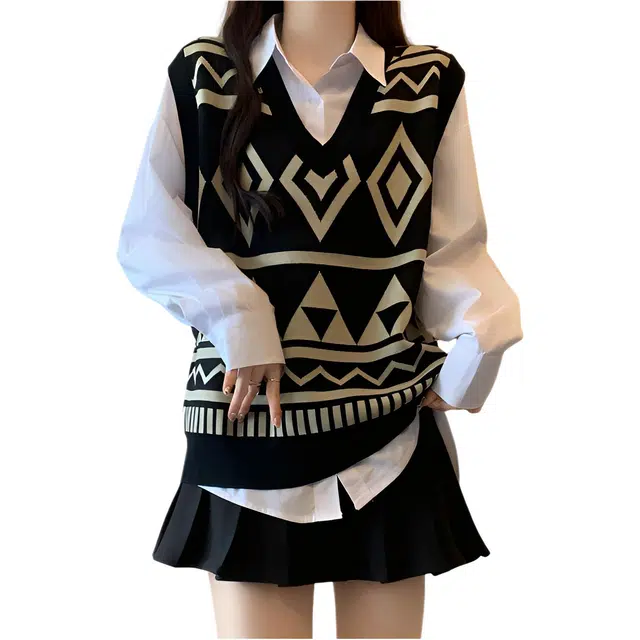 荟萃阁 高级感百搭针织显瘦背心 女款