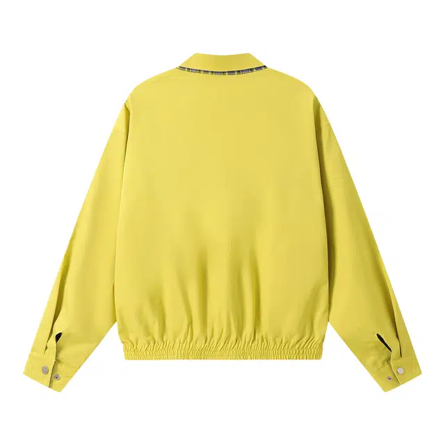 江南先生 大小孩乐园 复古格纹双面穿哈灵顿工装时尚宽松百搭长袖休闲外套夹克 男女同款