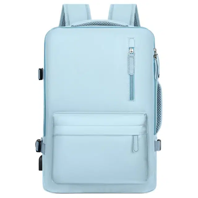 德力熊 纯色轻便出差短途行李包电脑书包 牛津布 双肩包 男女同款情侣款 多色