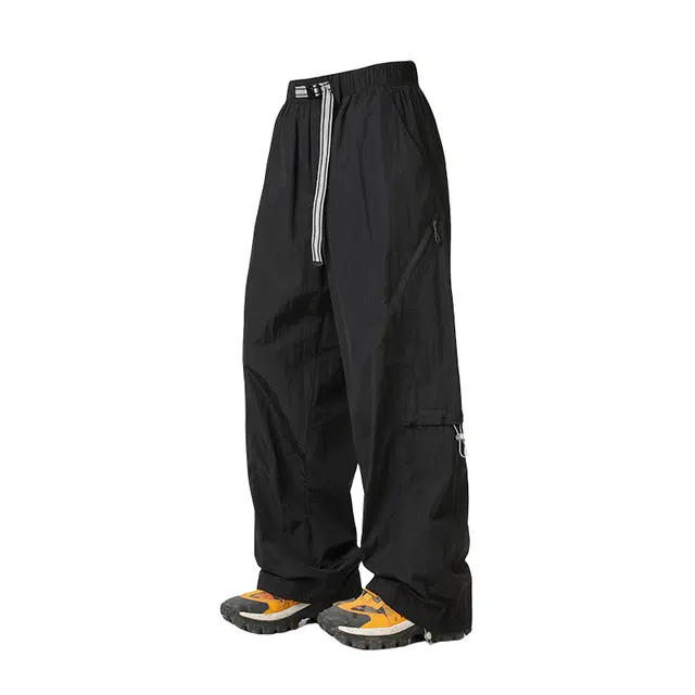 希越 美式复古褶皱直筒户外防水防静电耐磨抗皱工装休闲裤 男款