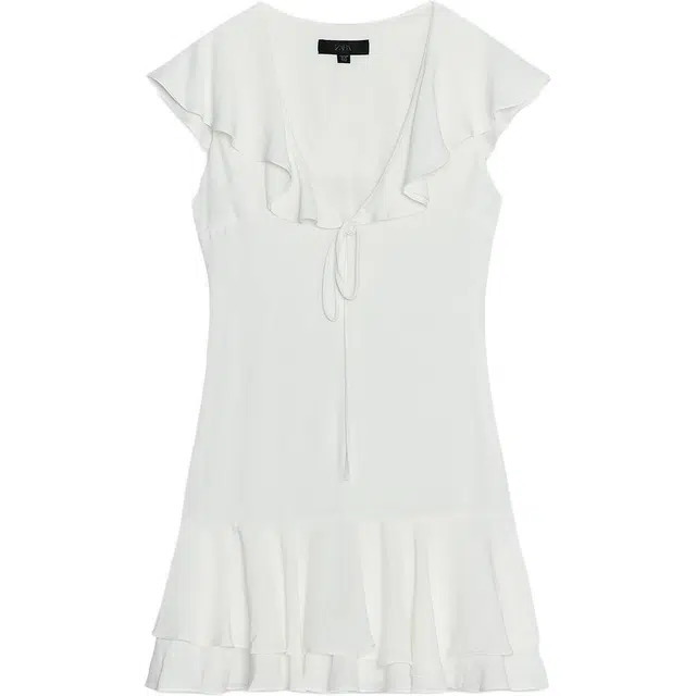 ZARA Bow Layered V-Neck Dress