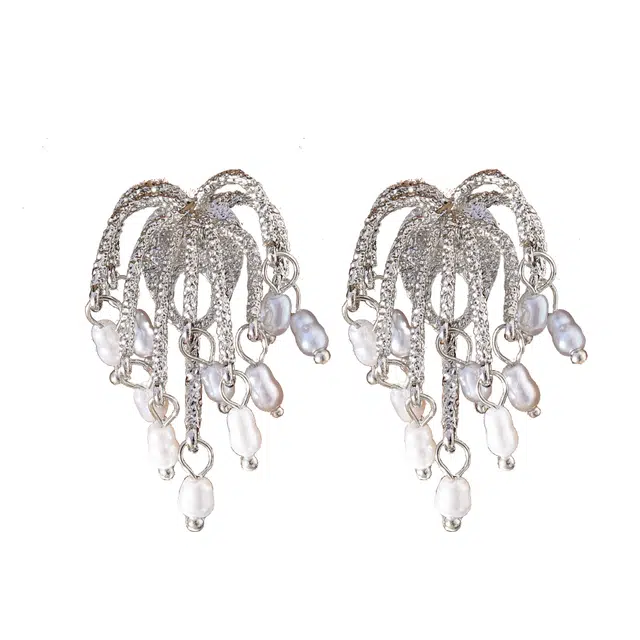 澜耀 烟花轻奢高级感气质大气耳坠 小众设计耳饰 铜合金 耳环 女款