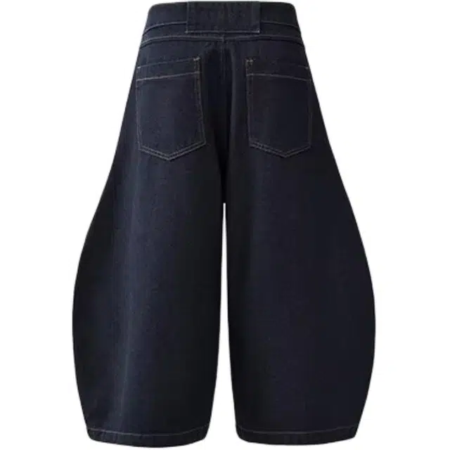 拾个壹先生 美式高街清凉休闲百搭阔腿显瘦九分牛仔裤 男女同款