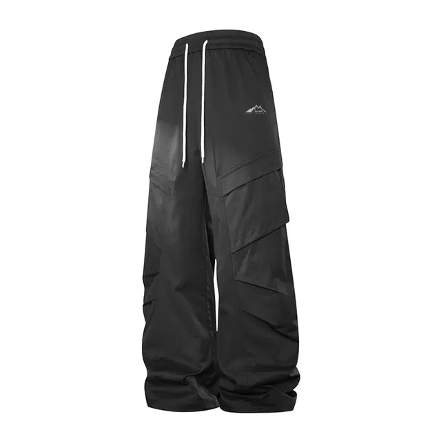 赛琪 美式多功能速干户外登山防风防水工装轻薄透透气系带抽绳多口袋直筒运动休闲裤 男女同款