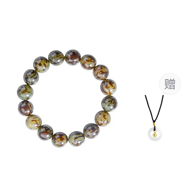 素于 新中式国潮时尚民族复古文艺风小众百搭佛珠平安喜乐万事顺遂平安手饰#好运 菩提根 手串 男女同款情侣款