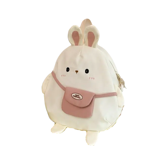 绿野客 日系软妹 原宿风 大容量可爱卡通 小兔子尼龙  大学生背包 补课包 涤棉 双肩包