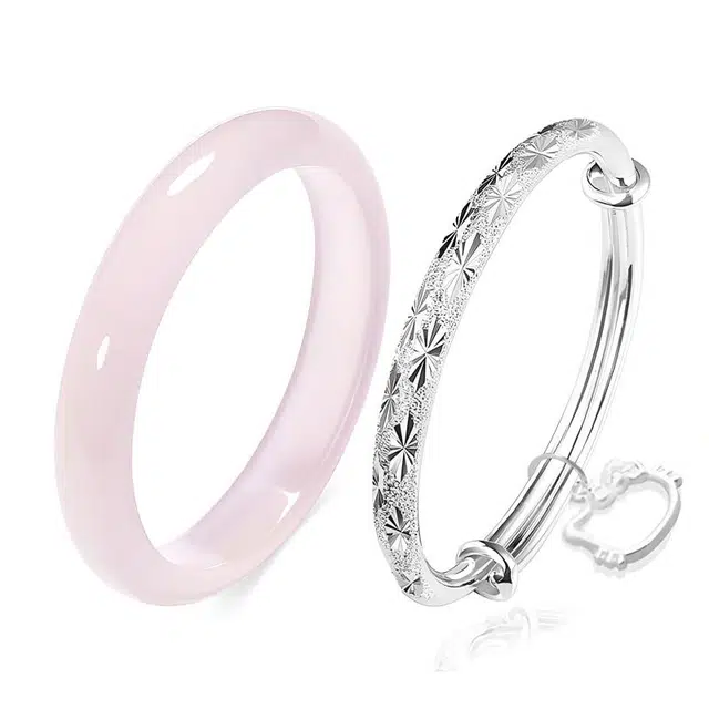 【招财猫叮当镯】 京华录 满天星桃之夭夭白月光宫廷风新中式典雅轻奢日常通勤设计叠戴贵妃镯 一步一响美人镯#好运 玻璃猫眼 手镯 女款