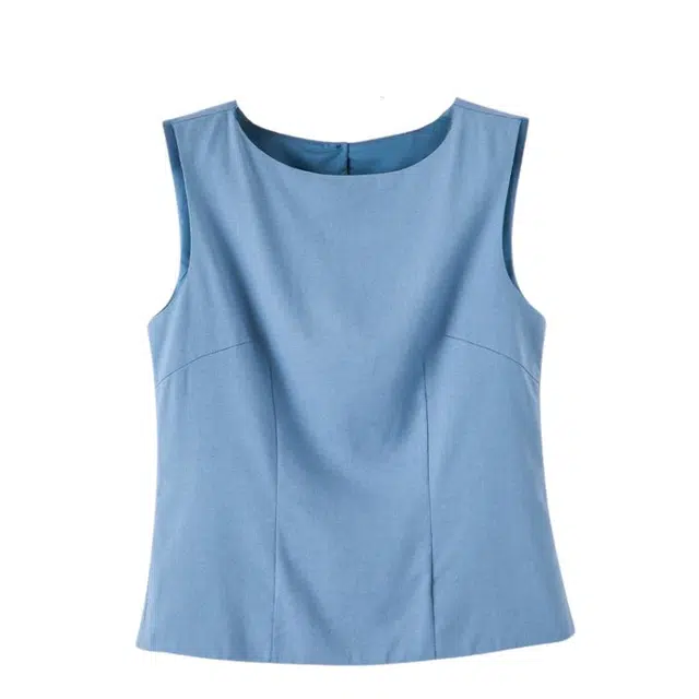 晚白 收腰显瘦百搭亚麻衬衫 女款