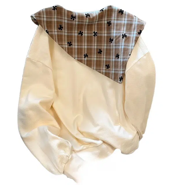 桴生 卡通可爱海军领撞色男女春秋洋气百搭减龄上衣卫衣 女款