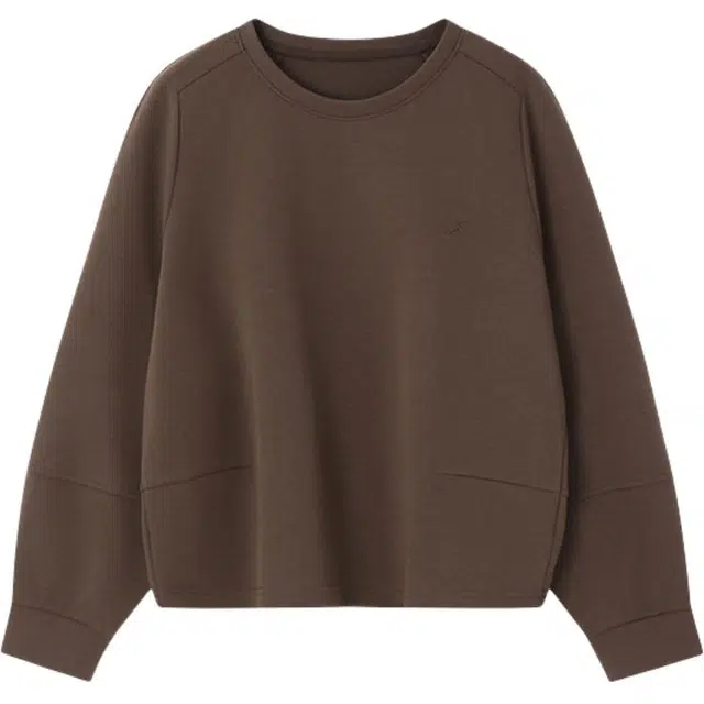 沫晗依美 秋季款简约舒适纯色常规长袖圆领休闲套头卫衣 女款