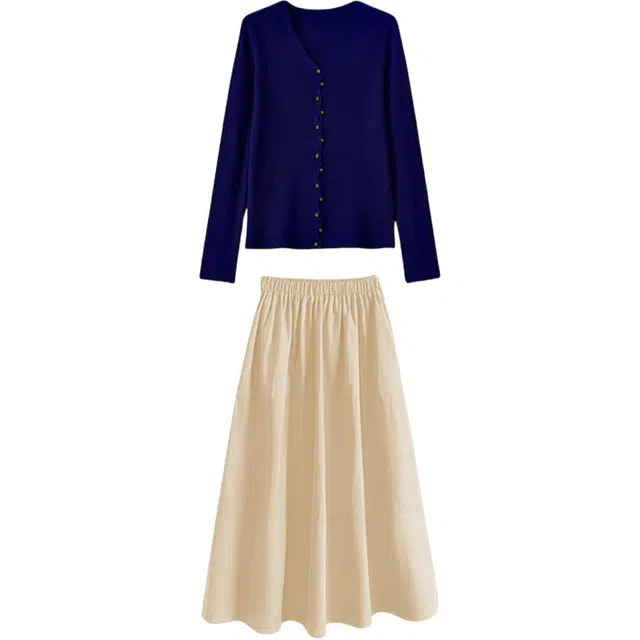 柏黛妃 舒适通勤简约裙装套装 女款