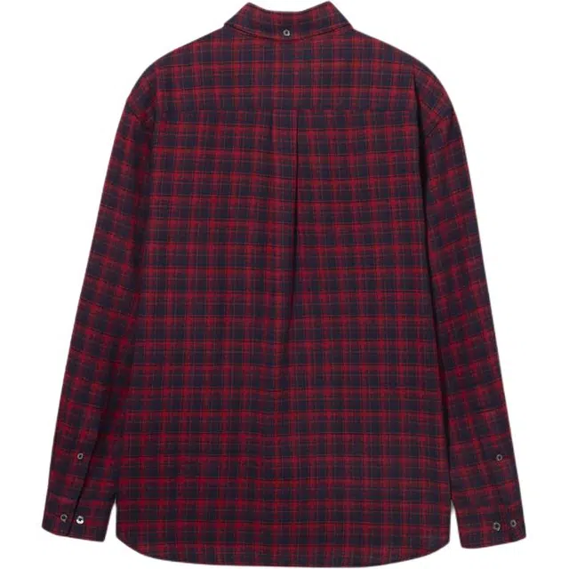 Dunst UNISEX CHECK FLANNEL SHIRT RED