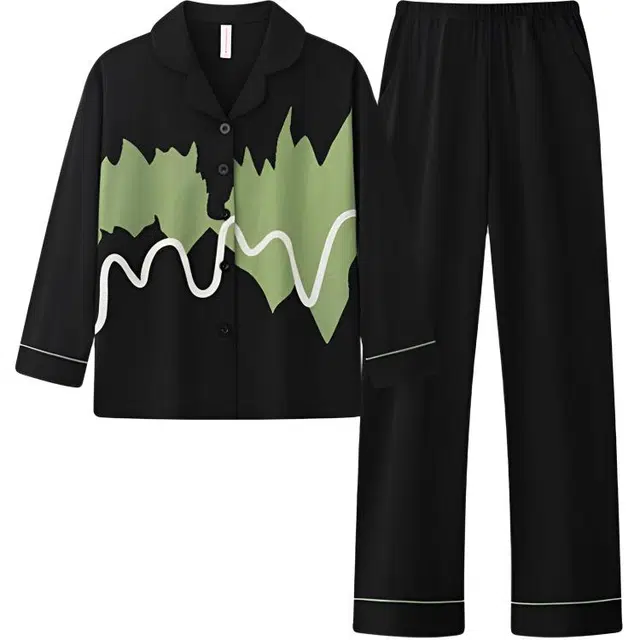 潞优野 舒适亲肤抑菌长袖长裤柔软百搭外穿家居服春秋睡衣套装 男款