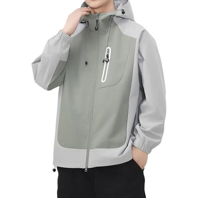 太子龍 秋季连帽宽松百搭时尚撞色夹克 男女同款