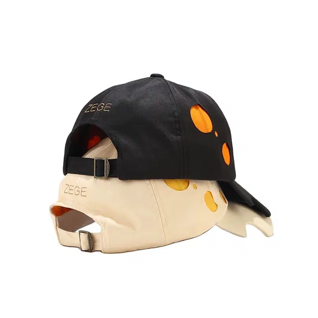 氧气樱桃 小众潮流拼色奶酪起司遮阳防晒萌趣 棉 鸭舌帽 男女同款情侣款