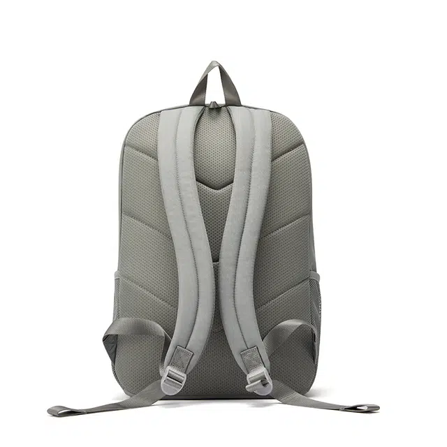 鸿星尔克 大容量书包初高中大学生上课轻便运动通勤纯色百搭高颜值 纺织织物 双肩包 男女同款情侣款 循环灰
