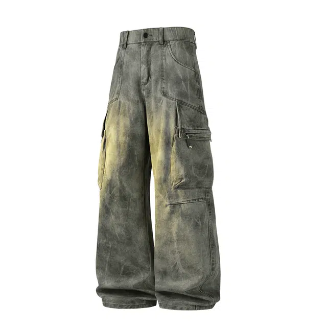 海底小纵队 美式潮牌多口袋休闲长裤子工装裤 男女同款