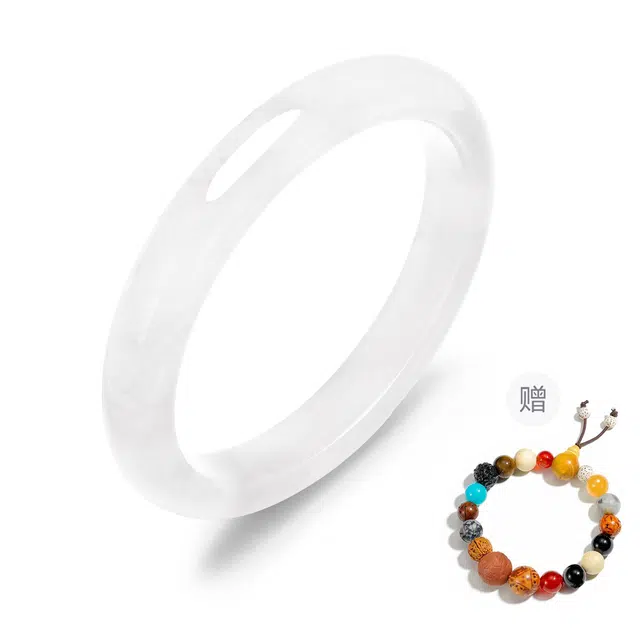 中国黄金 央创时尚 青山黛翠玉 新中式 国潮古风 气质清冷感 小众设计 汉服旗袍 天山翠 手镯 女款