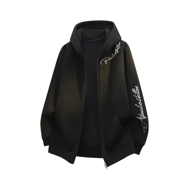 PAUL COSTELLOE Logo Zip Hoodie