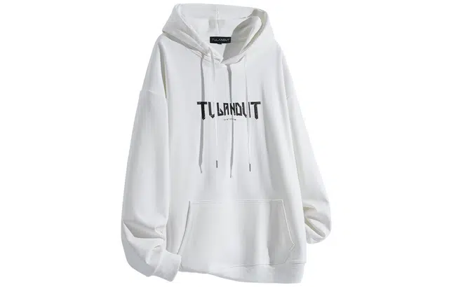 图兰朵 美式潮流高街字母印花宽松百搭重磅时尚情侣连帽卫衣 男女同款