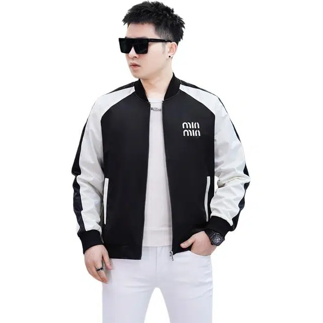 太子龍 潮牌百搭拼色外套秋季潮流上衣青年刺绣棒球领修身夹克 男款