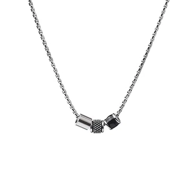 阿葱饰品 自律转运珠小蛮腰 精致小众个性高级感 痞帅甜酷时尚潮流百搭氛围感#好运 钛钢 项链 男女同款情侣款