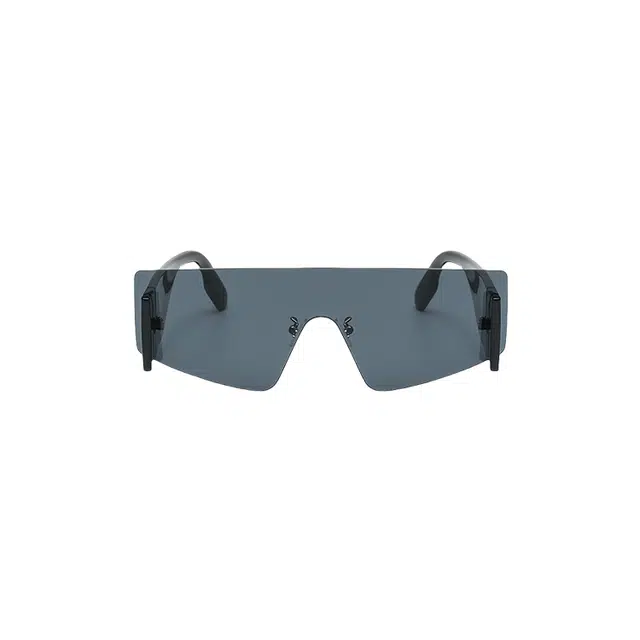 俞兆林 欧美风个性时尚连体异形遮阳镜宽腿街拍复古百搭 塑料 不规则形 太阳眼镜 男女同款情侣款